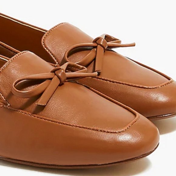 J. Crew Tan Bow Loafers, size 8.5 - Picture 2 of 4